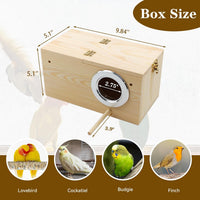 Transparent Parakeet Nesting Box - M: 9.84"x5.1"x5.1": - image 4