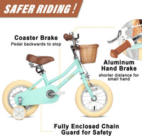 Petimini 12 14 16 18 20 Inch Kids Toddler Bike for Boys Girls – Fun for Kids & Family - Mint Green / 12 Inch - image 2