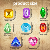 180 PCS Pirate Treasure Gem Toys Fake Acrylic Diamonds - Pirate Gems - image 2