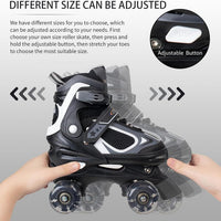Kids Roller Skates for Boys - Black / Large(5-8) - image 4