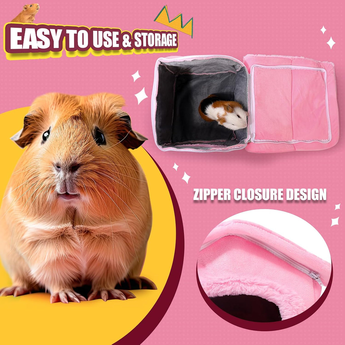 Guinea Pig Hideout, Guinea Pig Bed - Plush House - image 3