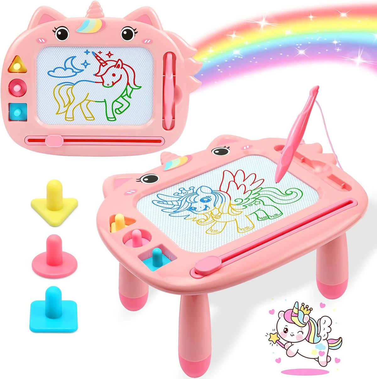 Unicorn Toddler Girl Toys Age 3-5 - Pink