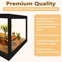 PROLEE Retile Tank, Bearded Dragon Tank - Black / 34 Gallons - image 4