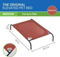 Coolaroo Original Elevated Dog Bed - Medium Dog Bed / Terracotta (Pack of 1) - image 4