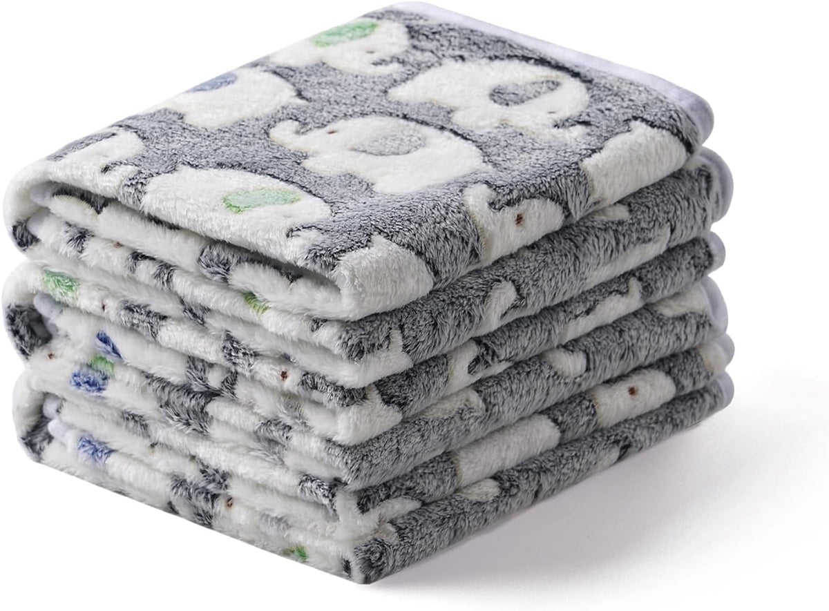 Luciphia 1 Pack 3 Blankets Super Soft Fluffy Premium Cute Cat Pattern - Dark Grey / 30x20 inch (Pack of 3)