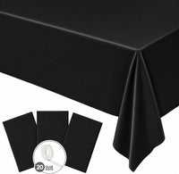 Stone Wall Table Covers, 54"x108" XL, Medieval Party Decorations - Black (Pack of 3)