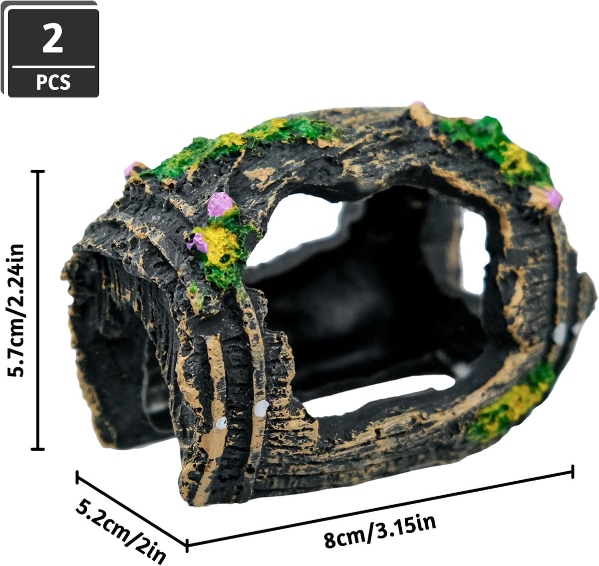 2 PCS Broken Barrel Aquarium Decorations - image 2