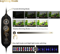 GLOWRIUM Aquarium Light, LED Full Spectrum Freshwater Fish Tank, infinitely dimmable, Fish Tank Light with auto-on/Off Timer (48-53 in)