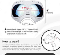 Dog Goggles for Medium-Large Breeds Windproof Anti-UV Pet Sunglasses with Adjustable Straps for Large Dog - White