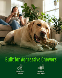 3-Pack Dog Toys for Aggressive Chewers 25-90 lbs, Bacon Flavored - image 2