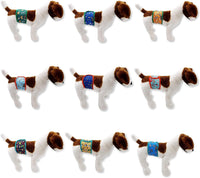 Pack of 3 Dog Belly Band Puppy Diapers Male Boy Belly Wrap Reusable - L: Waist 15" - 17" / Pack of 9 Colors - image 2
