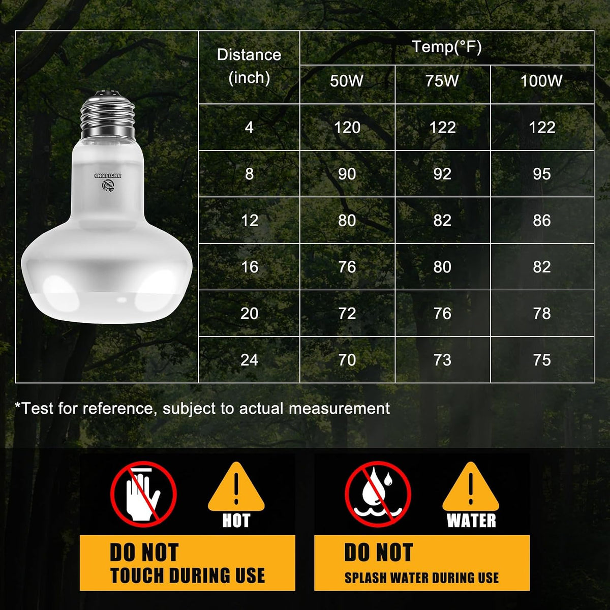 Reptile Heat Lamp Bulbs, Simulate Natural Sunlight Heat Light Bulb, 2 Pack 100W Amphibian Terrarium - Intense Light / 2*50 - image 3