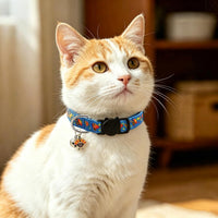 Halloween Cat Collar, Cotton 2 Pack Cat Collar with Bells - Thankgiving / 7-11'' - image 3