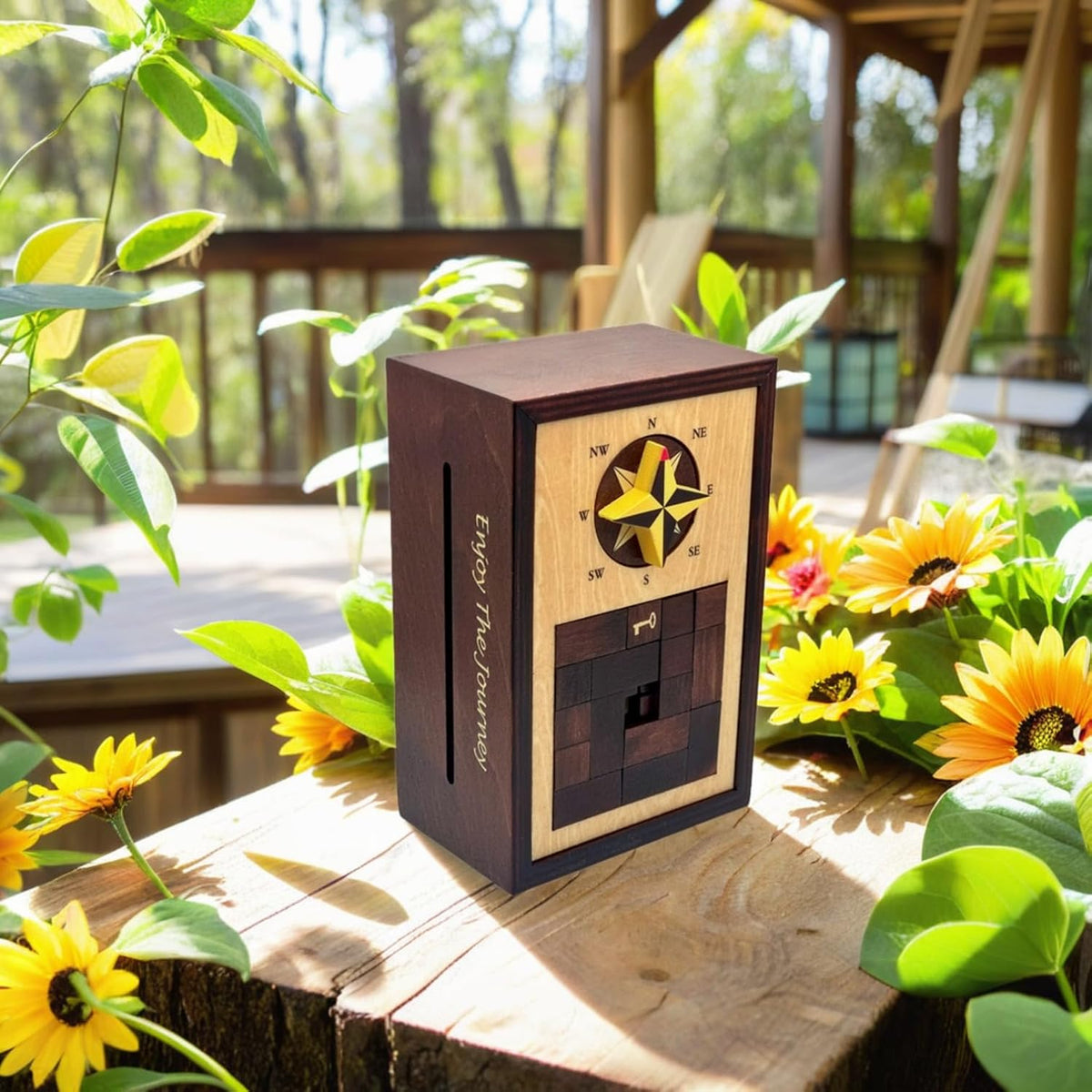 Winshare Navigation Enigma wooden secret puzzle box for money and gift cards - view 4