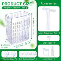 2026 Latest Upgraded Aquarium Plant Holder Adjustable Height - Transparent-2 Pack - image 3