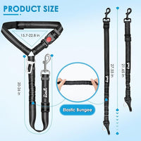 Lukovee Dog Seatbelt Leash for Cars, 2 Pack Pet Safety Car Seat Belt with Adjustable Buckle & Reflective Bungee, Connect Dog Harness in Vehicle Car Dogs Restraint Travel Daily Use (Black)