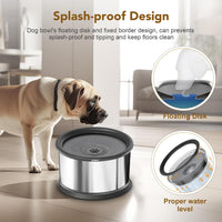 UPSKY 6.5L No Spill Dog Water Bowl Stainless Steel with Anti-Slip Mat – Essentials for Dogs - D.2.5L / Grey - image 2