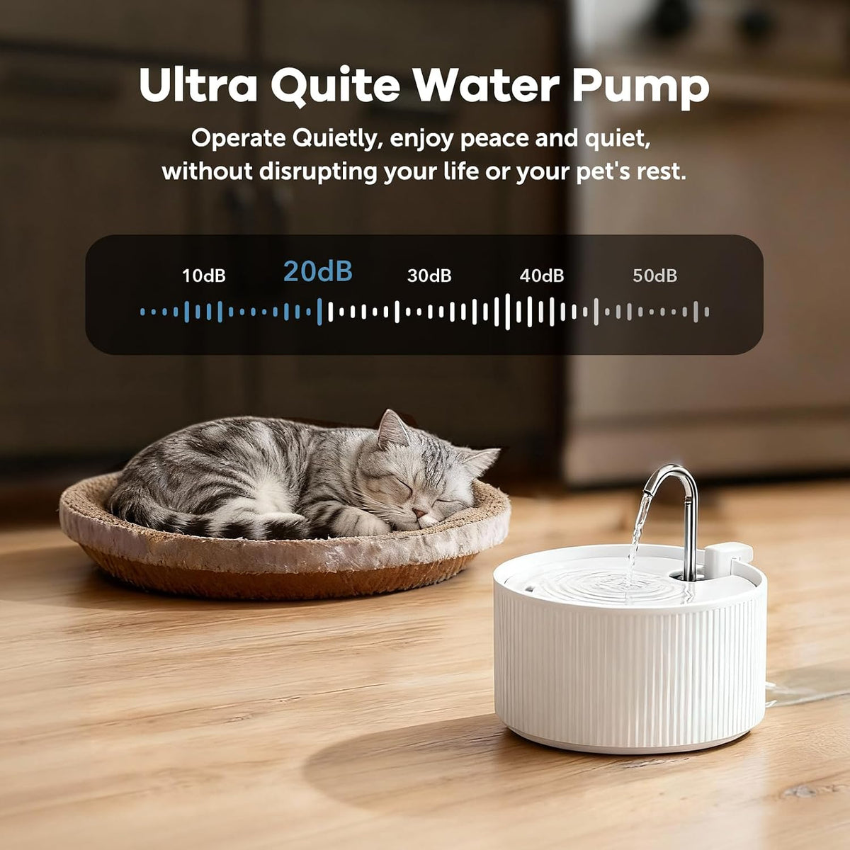 Upgrade 2.2L/78oz Ceramic Pet Fountain - 2.2L- White - image 3