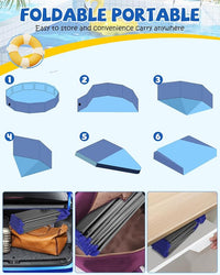 YSJILIDE Portable Dog Pool PVC Pet Swimming Bathtub Collapsible Hard Plastic Pool for Pets to Swim and Bath (L-48"x 12" Dark Grey)