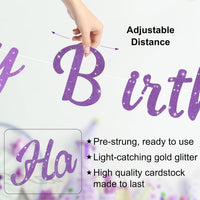 Halloween Birthday Banner - Purple / Butterfly - image 3