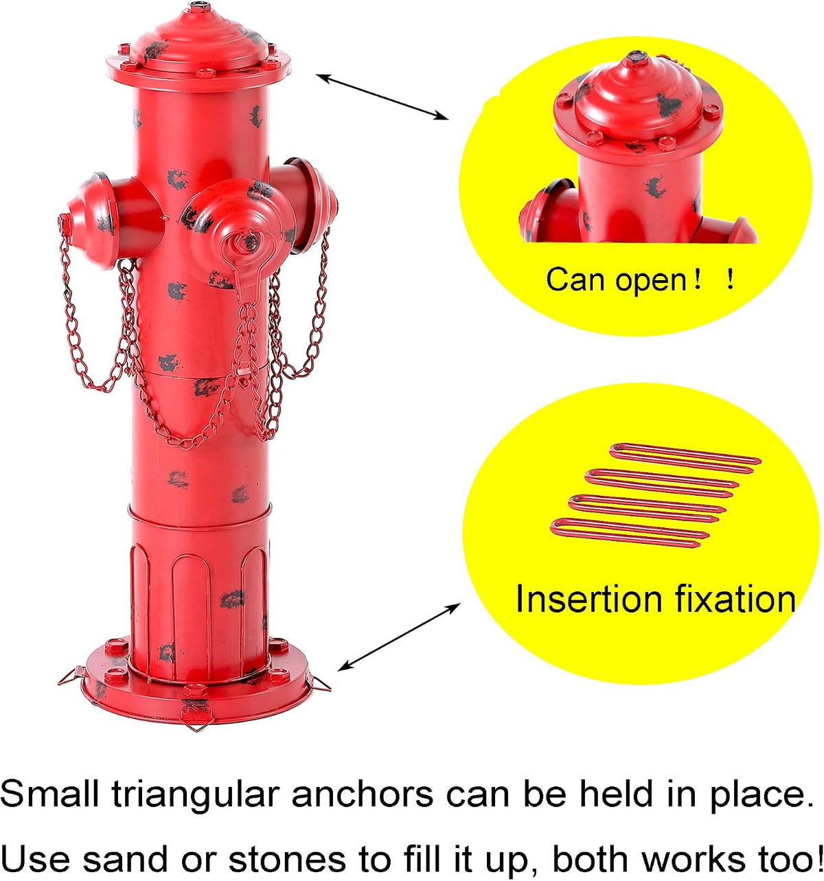 24"H Metal Fire Hydrant for Dogs to Pee On - 24" - image 4