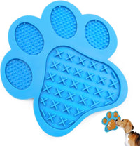 Dog Lick Pad, Dog Feeding Mats Slow Eating Pet Mat with Super Suction for Dogs Licking Peanut - Ocean Blue