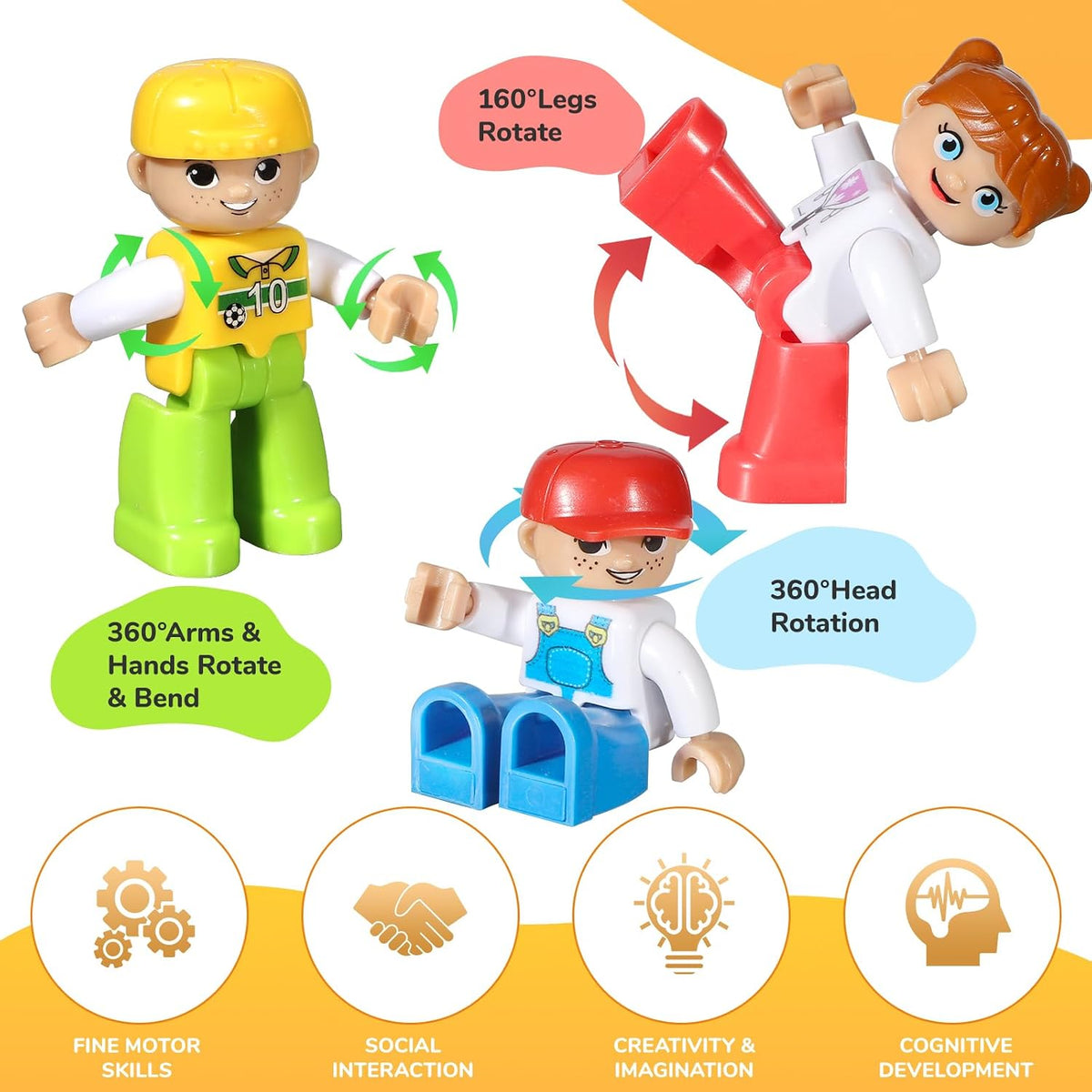 Mruikeny 12 Pieces Large Magnetic Figures for Kids Ages 3 4 5 6 7 8+ – Fun for Kids & Family - Colorful - image 4