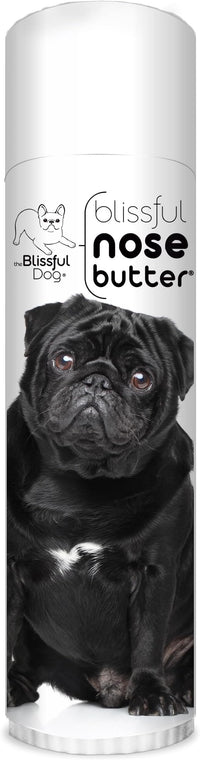 The Blissful Dog Black Pug Nose Butter for Dry, Cracked Skin, Lick-Safe Dog Nose Balm with Moisturizing Shea Butter, Almond, Olive, and Essential Oils, Pet Supplies, Uncented, 0.50 oz.
