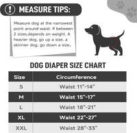Washable Belly Bands for Male Dogs, Reusable Dog Diapers Male - XX-Large (28" -33") / Black - image 3