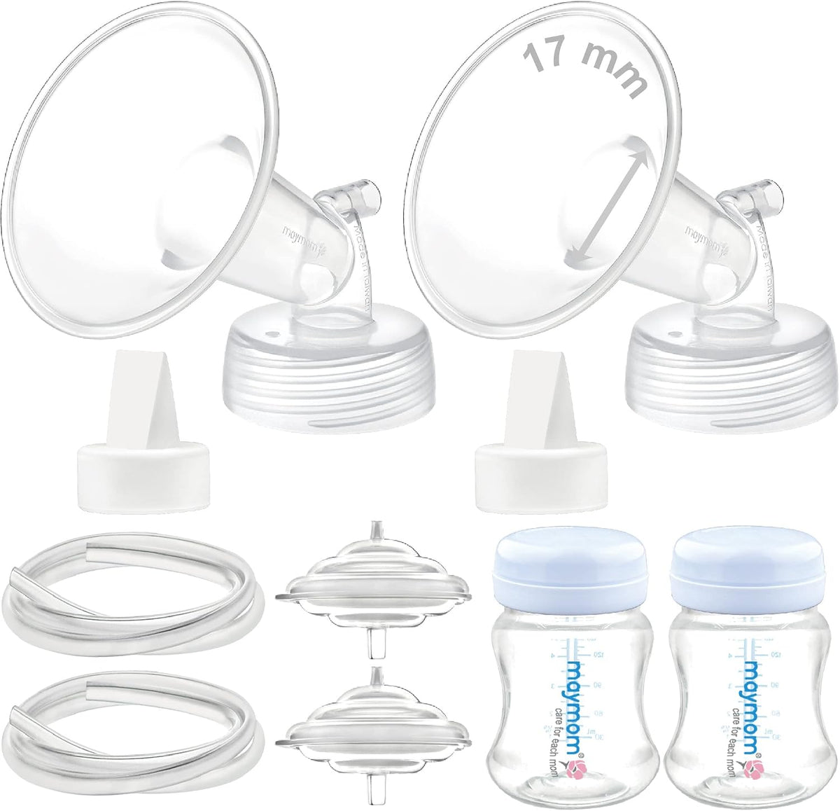 Maymom Pump Parts Compatible with Spectra S1 S2 9 Plus Breastpump - 17mm Flange