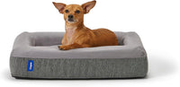 Casper Dog Bed, Plush Memory Foam - Gray / Small
