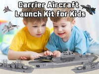 Crelloci aircraft carrier toy set with pull back fighter jets and submarine - view 8