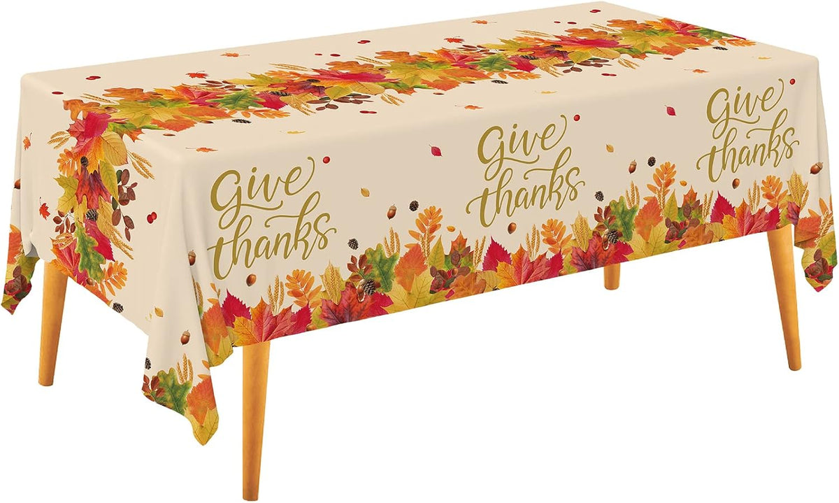 Fall Thanksgiving decorations, Disposable Tablecloth - Thanksgiving