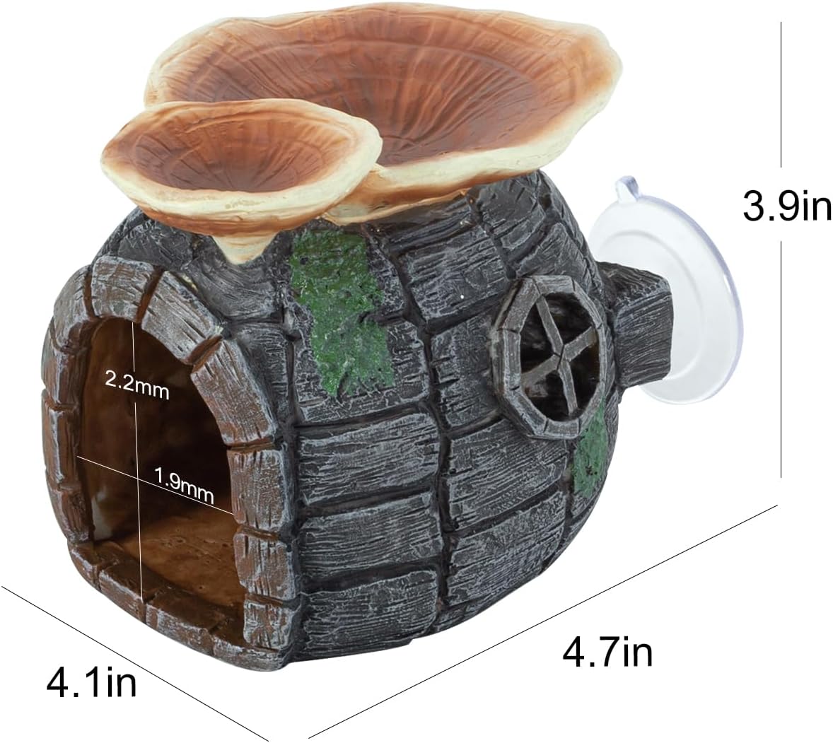 REPTI ZOO Reptile Hide, Multifunctional with Suction Cup - image 2