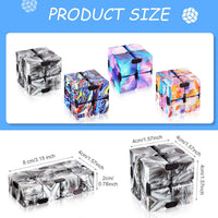 Zhanmai 20 Pieces Galaxy Infinity Cube Fidget Sensory Toy - 10 / Modern Style - image 2