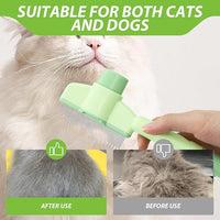 Pet Dematting Comb for Cats & Dogs, Stainless Steel Grooming Tool with Rounded Teeth for Matted Fur, Tangles & Loose Hair Removal, Ergonomic Handle for Easy Brushing
