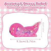 Ropuptl sitting axolotl squishy toy in purple, slow rising soft fidget - view 20