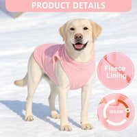 2 Pieces Fleece Dog Sweater Vest Winter Warm Dog Clothes for Small - pink,light pink / XX-Large(27-36lbs) - image 3