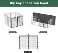 Gardner Pet Dog Playpens, 24" H 16 Panels Dog Pen Outdoor/Indoor Dog Fence Exercise Pen for Small - Black / 2 / 40"H - image 3