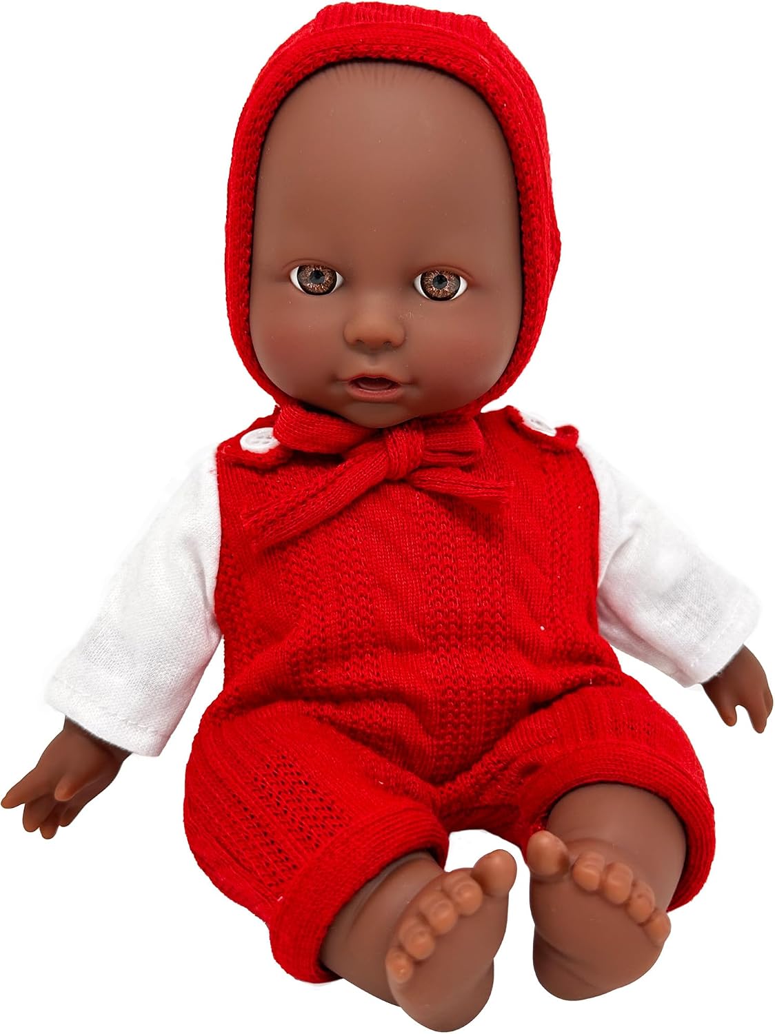 New York Doll Collection 11 inch soft body baby doll in polka dot onesie with pacifier and blanket - view 9