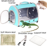 Bearded Dragon Travel Carrier Backpack, Lizard Backpack Carrier - Green / TPU Carrier+MAT - image 3