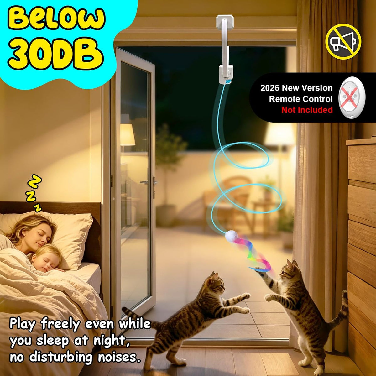 Automatic Interactive Cat Toy for Indoor Cats - Pink - image 4