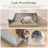 Lifewit Stainless Steel Cat Litter Box for Kitty - image 3