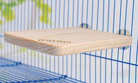 Hypeety Wooden Platform Pet Dwarf Hamster Gerbil Rat Small Animal Sport Exercise Toy Pet Parrot Bird Cage Perches Square Toy (M)