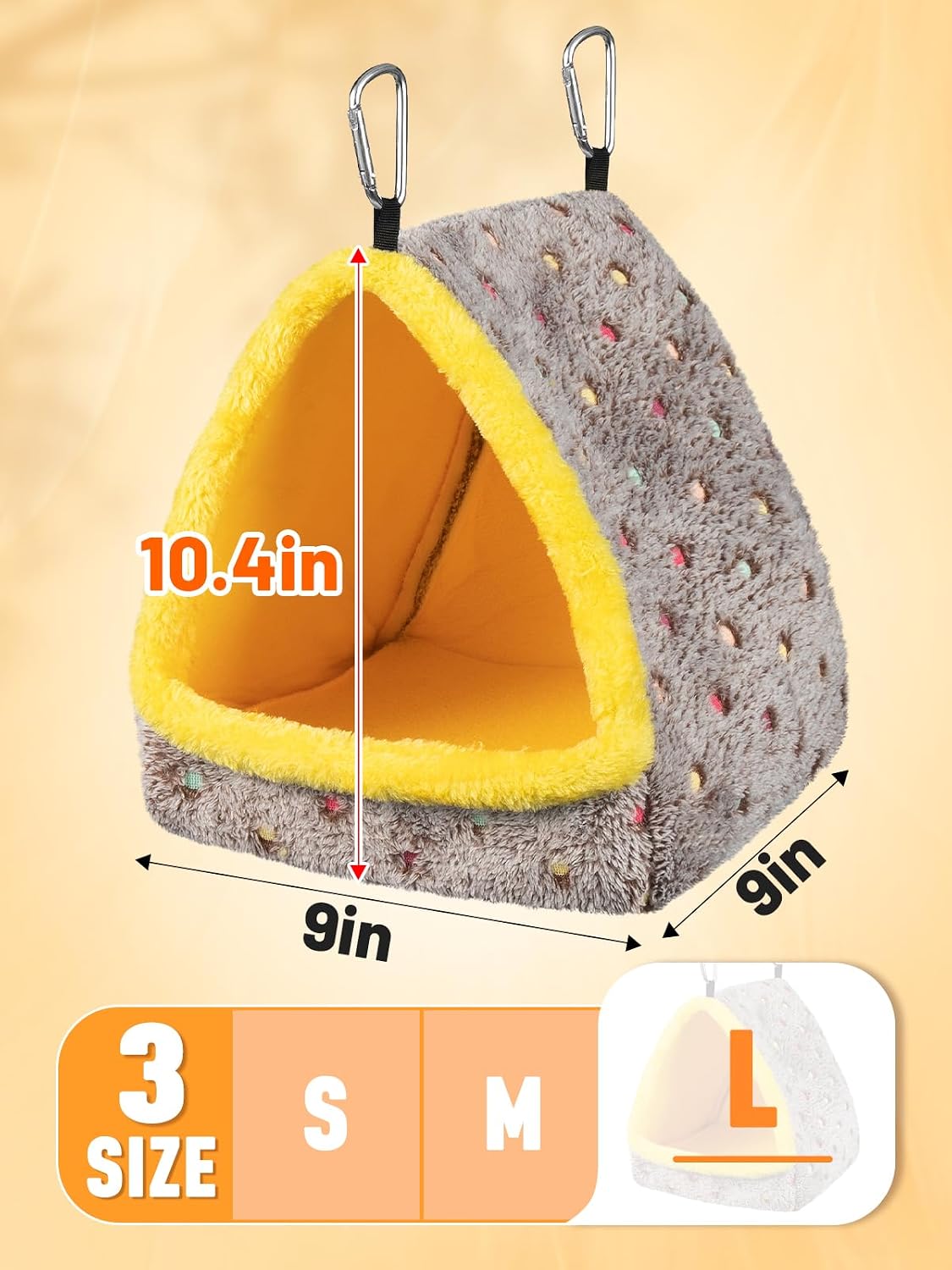Large Winter Warm Bird Nest House with Support Board for Cage – Essentials for Birds - Large - image 3