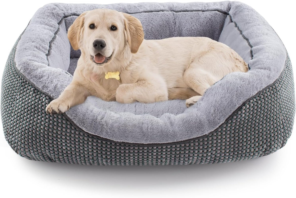 Medium Dog Beds for Medium Dogs Washable - M (30"x24"x9") / Grey