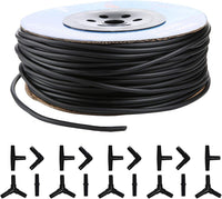 Aquarium 50 Feet Standard 3/16" Black Flexible Airline Tubing – Essentials for Fish - 320 Feet with connectors