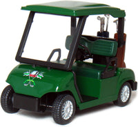 KiNSFUN Golf Cart 4½" Die Cast Metal Model Pullback Action Toy – Fun for Kids & Family - Green