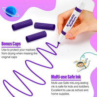 Janlaugh washable markers bulk pack of 24 broad line markers with conical tips - view 14