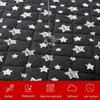 Waterproof Dog Bed Covers Replacement Lovely Grey Star Print - Black Star / 16 x 25 x 5 inch - image 2